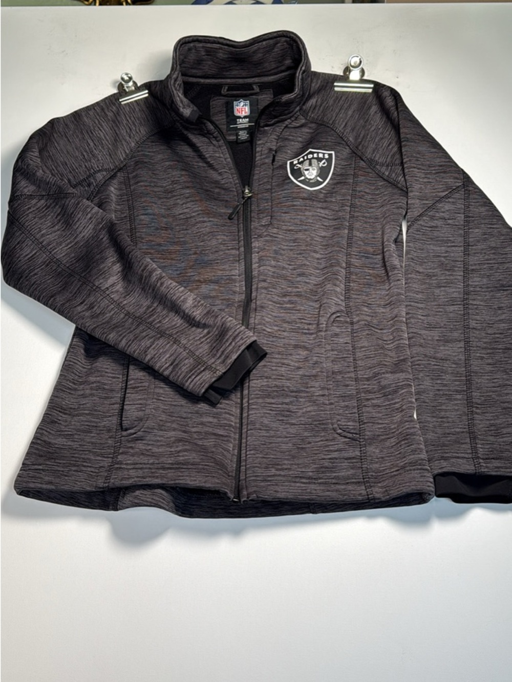 NFL Women's Black Heather Full-Zip Team Jacket